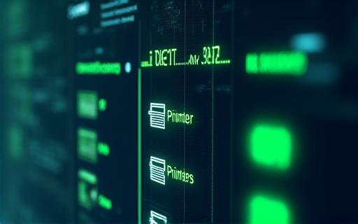 A dashboard showing green status indicators for multiple printers.